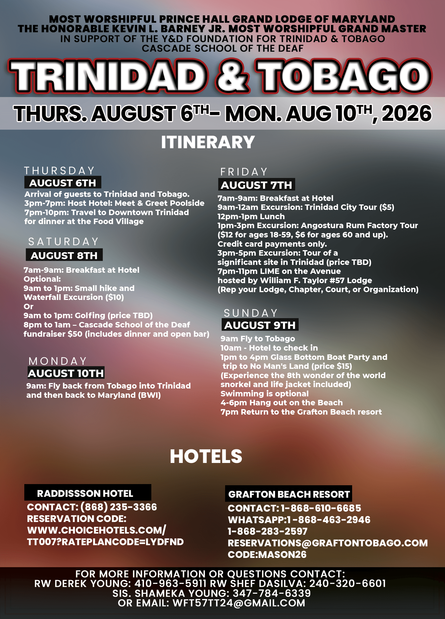 Trinidad Trip Flyer (Back)