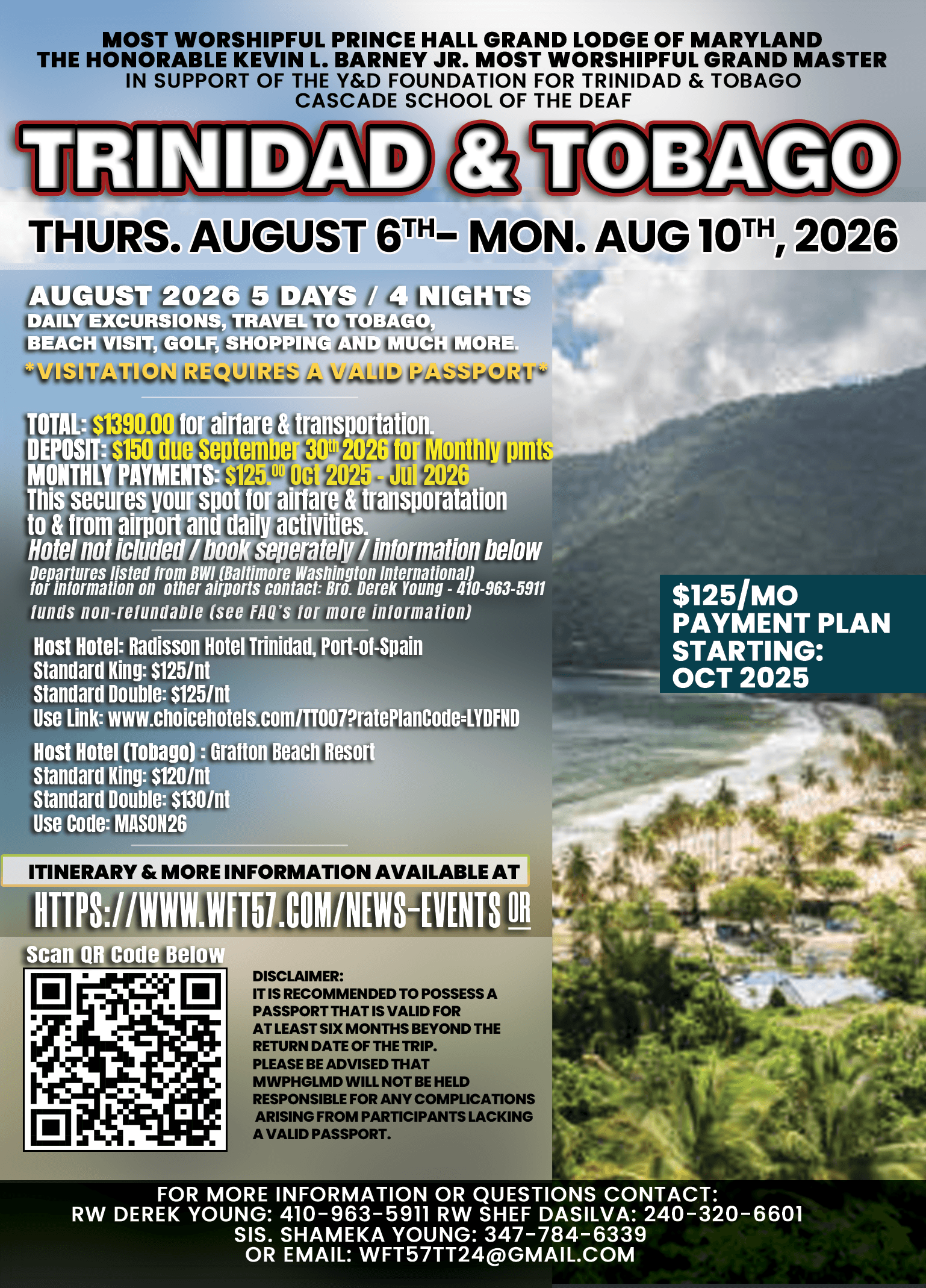 Trinidad Trip Flyer (Front)